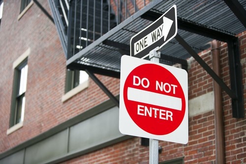 A do not enter sign.