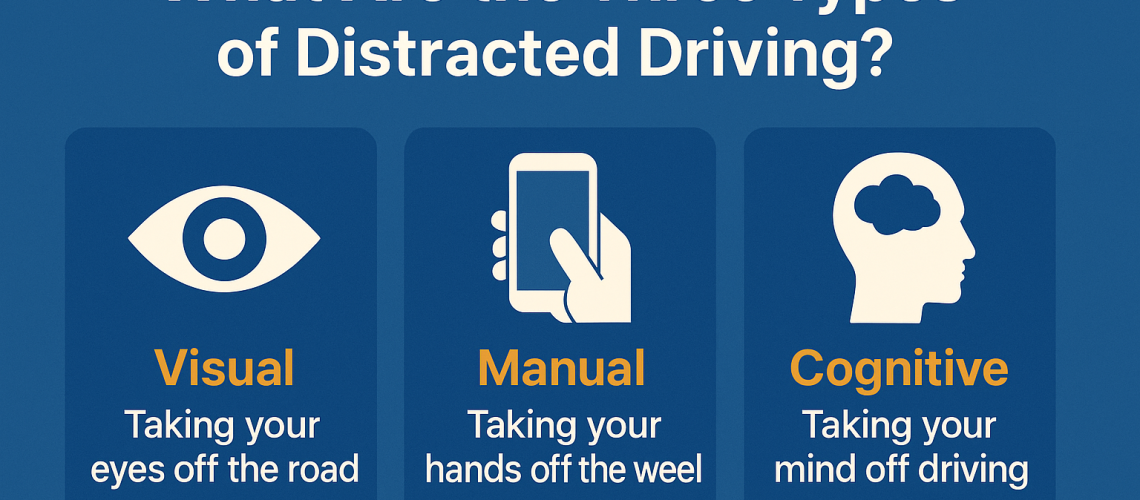 what are the three types of distracted driving